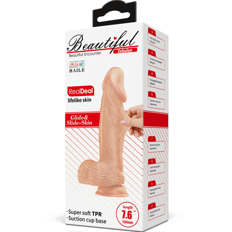 BAILE PRETTY LOVE ENCONTRO ZEBULON DILDO REALiSTICO FLEXiVEL 194 CM NATURAL