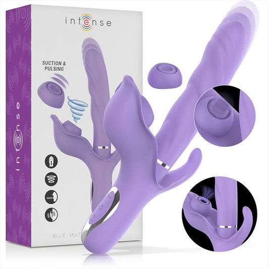 INTENSO BILLIE MULTIFUNCaO VIBRADOR RECARREGaVEL SUCCaO E PULSACaO ROXO