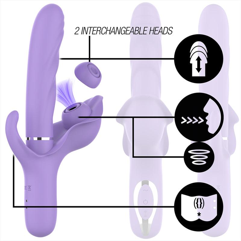 INTENSO BILLIE MULTIFUNCaO VIBRADOR RECARREGaVEL SUCCaO E PULSACaO ROXO