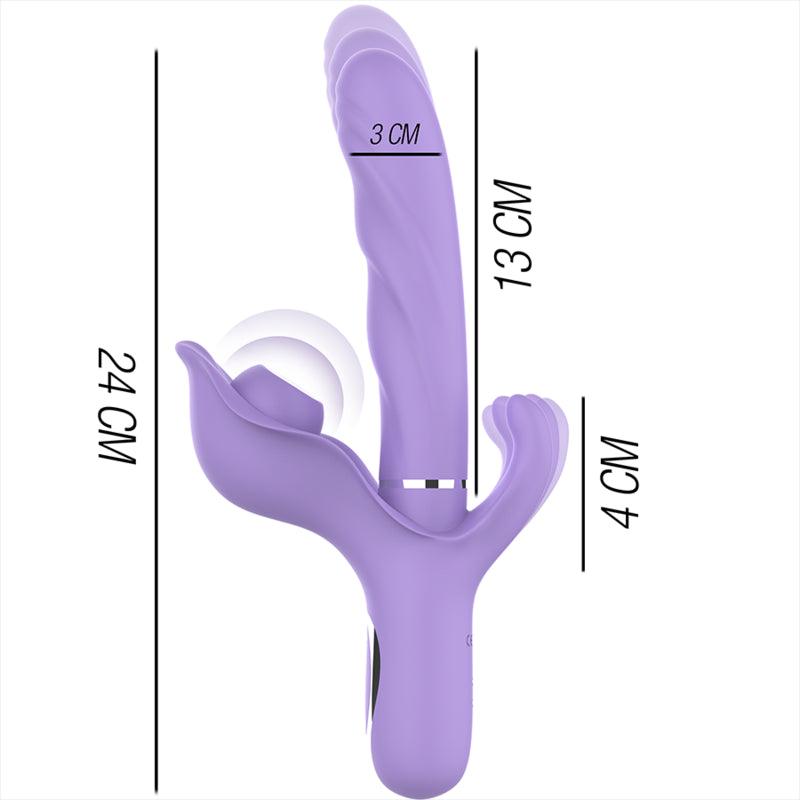 INTENSO BILLIE MULTIFUNCaO VIBRADOR RECARREGaVEL SUCCaO E PULSACaO ROXO