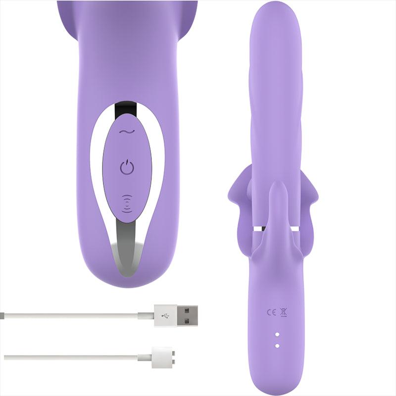 INTENSO BILLIE MULTIFUNCaO VIBRADOR RECARREGaVEL SUCCaO E PULSACaO ROXO