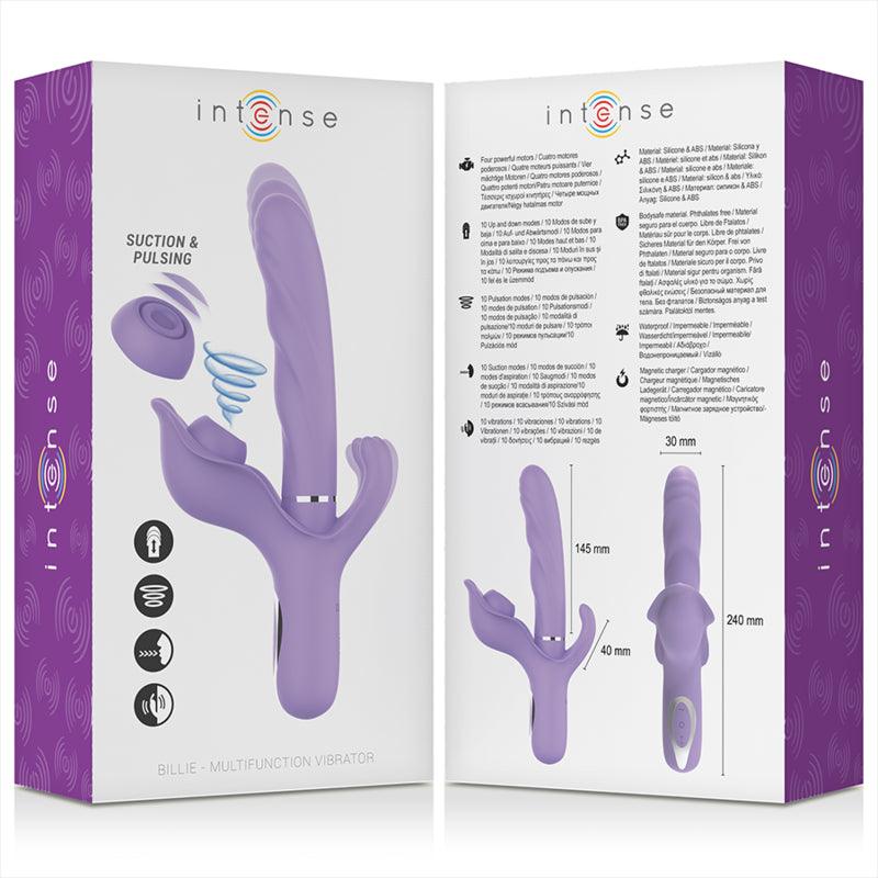 INTENSO BILLIE MULTIFUNCaO VIBRADOR RECARREGaVEL SUCCaO E PULSACaO ROXO