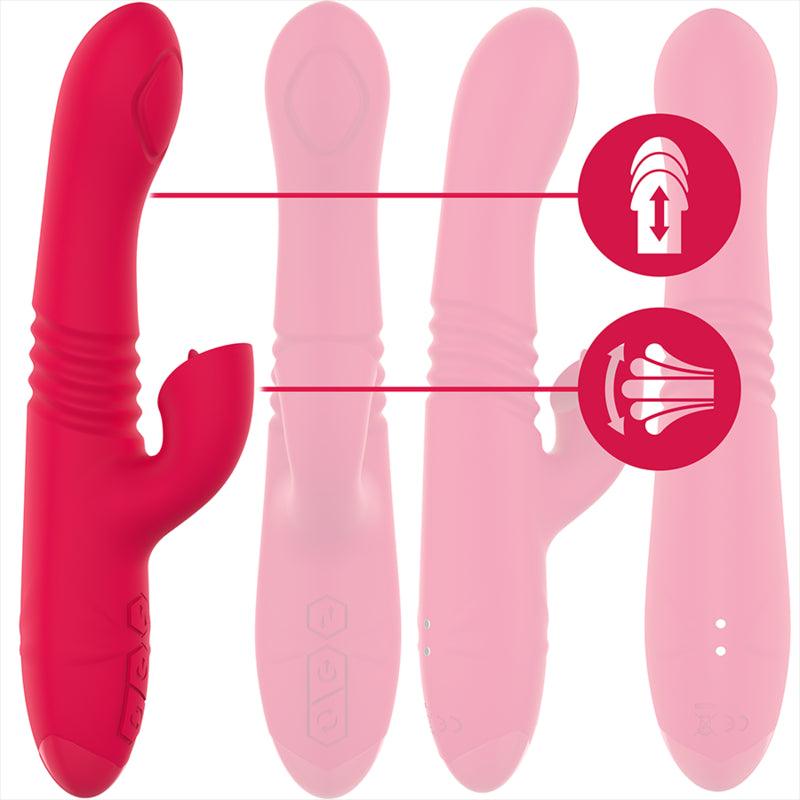 INTENSE VIBRADOR UP DOWN RECARREGVEL DUA MULTIFUNO COM LiNGUA VERMELHA