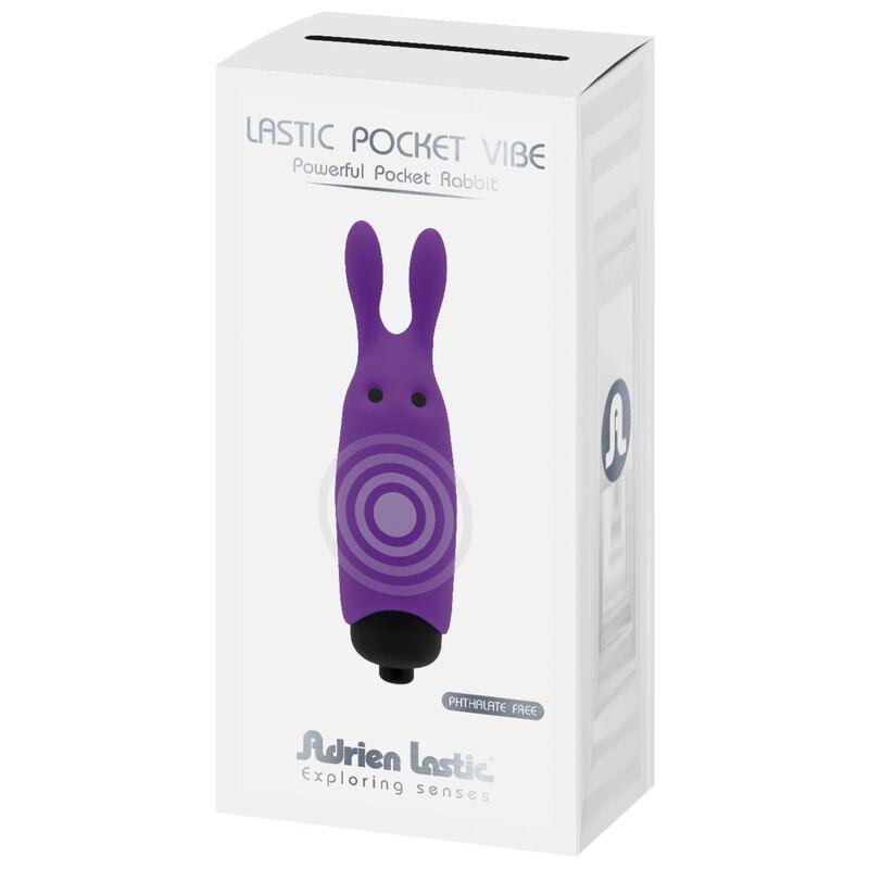 ADRIEN LASTIC VIBRADOR DE COELHO VIOLETA DE BOLSO LASTIC