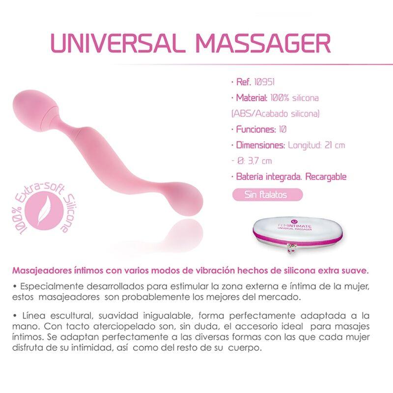 FEMINTIMATE MASSAGADOR UNIVERSAL VIBRADOR DE SILICONE ROSA