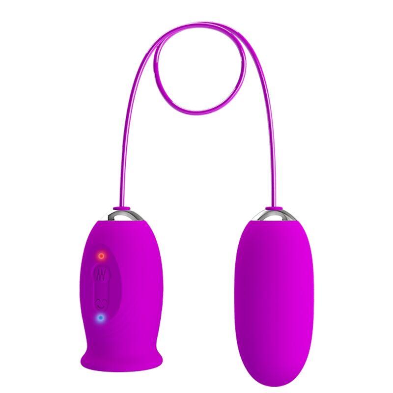 PRETTY LOVE VIBRADOR RECARREGVEL DAISY DUAL EGG ROXO