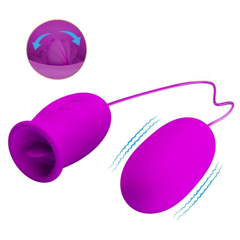 PRETTY LOVE VIBRADOR RECARREGVEL DAISY DUAL EGG ROXO