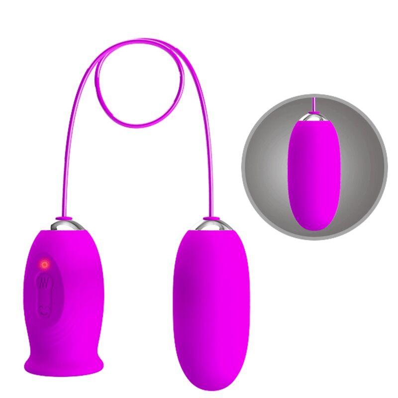 PRETTY LOVE VIBRADOR RECARREGVEL DAISY DUAL EGG ROXO