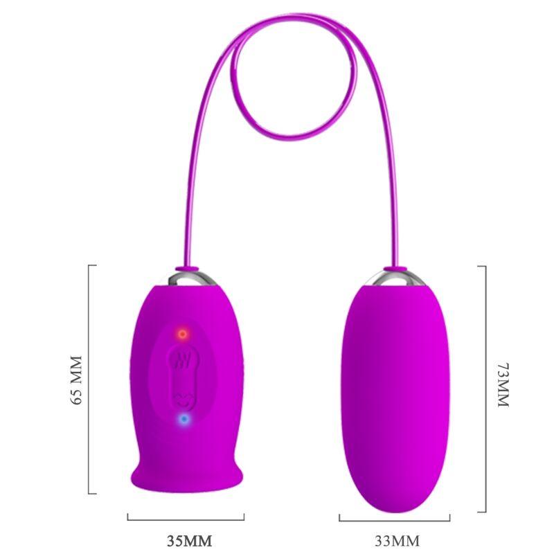 PRETTY LOVE VIBRADOR RECARREGVEL DAISY DUAL EGG ROXO