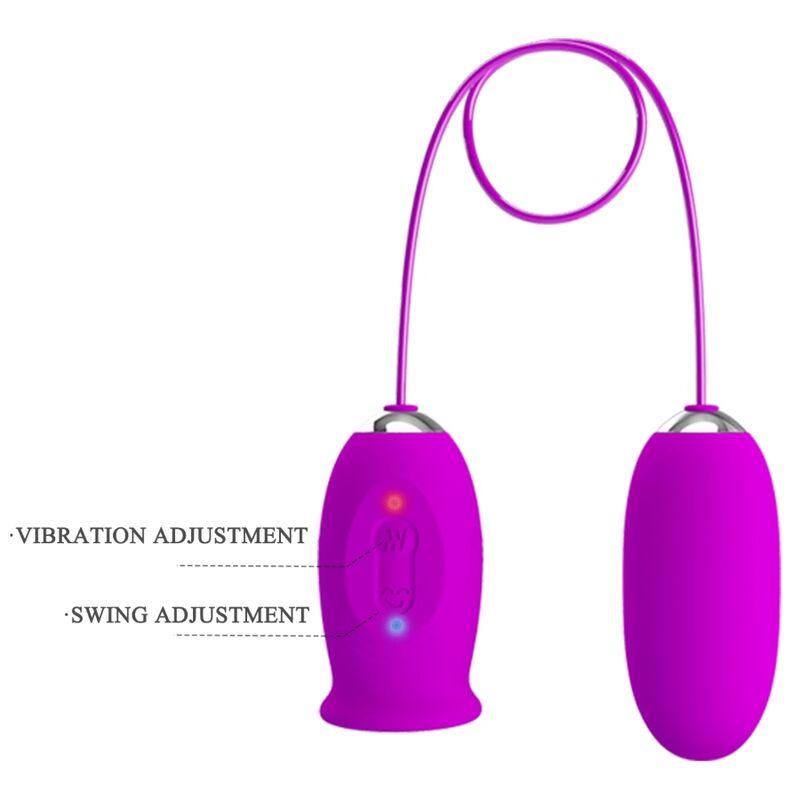 PRETTY LOVE VIBRADOR RECARREGVEL DAISY DUAL EGG ROXO