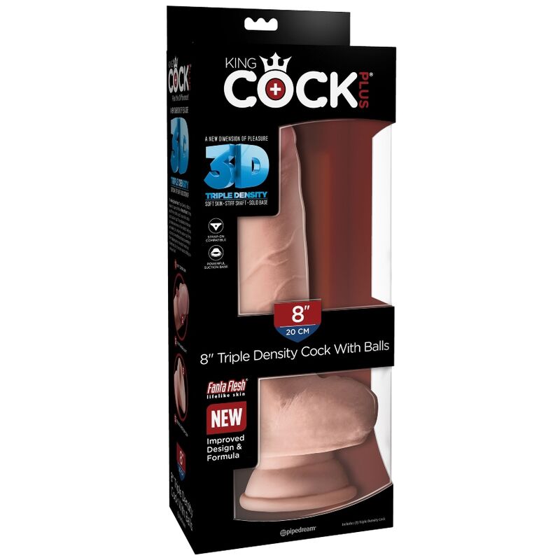 KING COCK DILDO TRIPLA DENSIDADE 184 CM