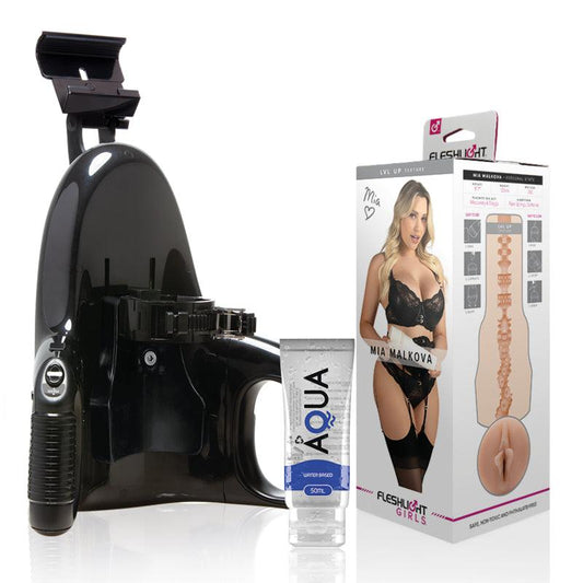 FLESHLIGHT MIA MALKOVA VAGINA LVL UP LANCAMENTO UNIVERSAL LUBRIFICANTE AQUA QUALITY 50 ML