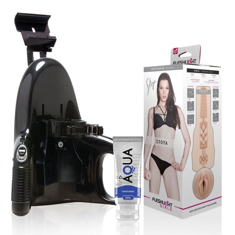 FLESHLIGHT VAGINA STOYA DESTROYA LANCAMENTO UNIVERSAL LUBRIFICANTE AQUA QUALITY 50 ML