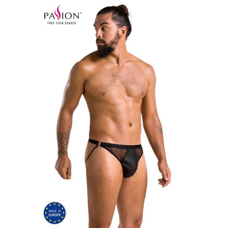 PASSION 034 SLIP OPEN LUKE NEGRO L XL