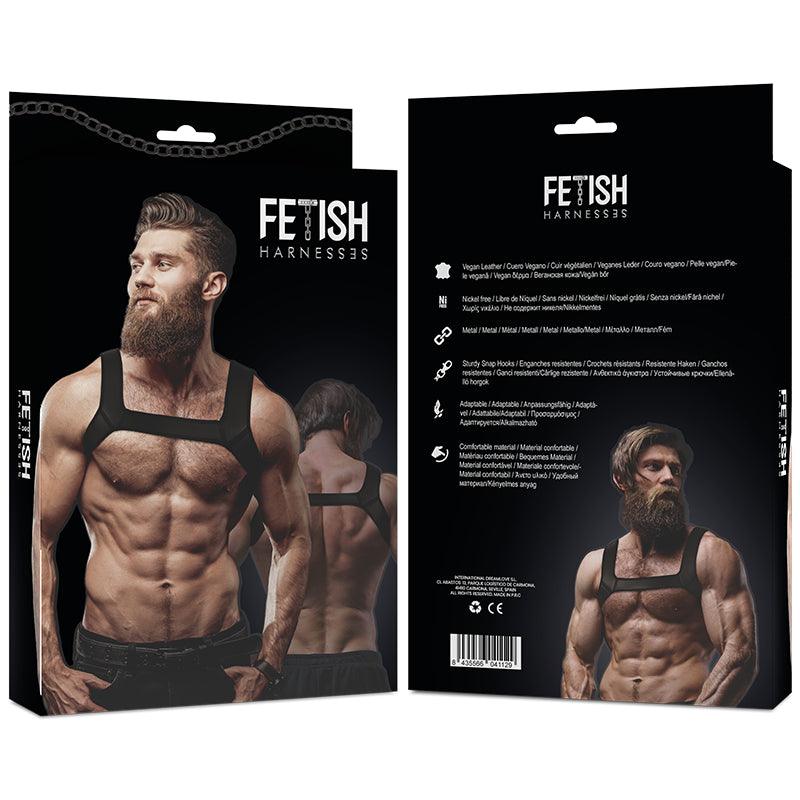 FETISH SUBMISSIVE ATTITUDE ARNeS DE PEITO NEOPRENE PARA HOMENS TAMANHO L