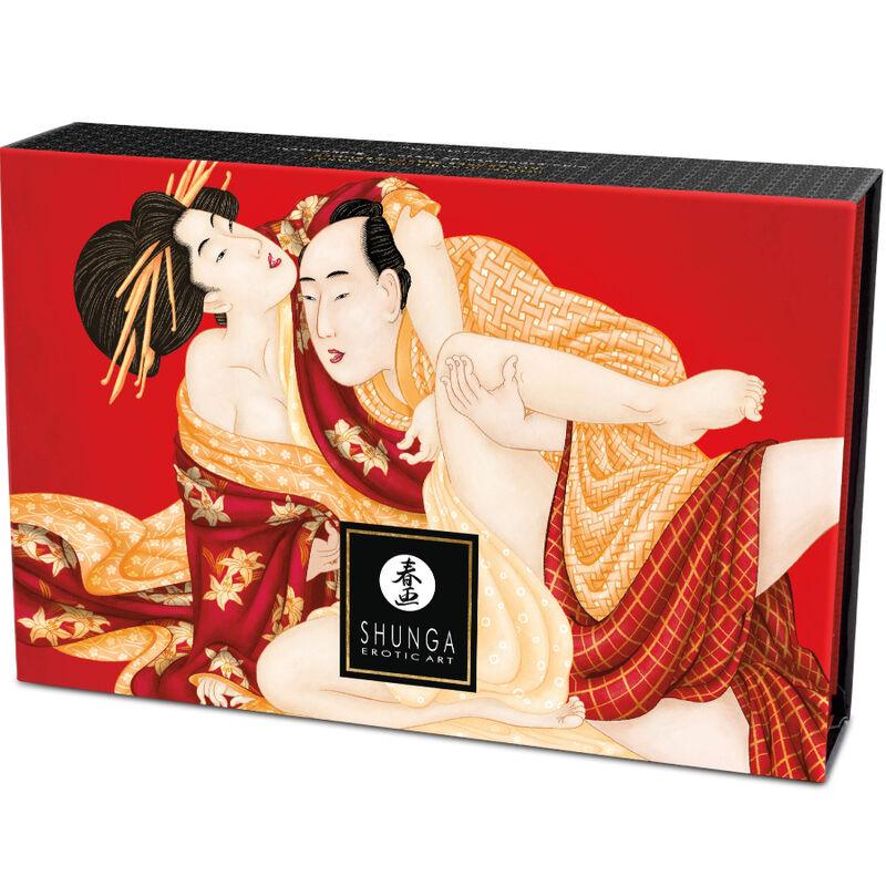 SHUNGA KIT DE Po DE MASSAGEM COMESTiVEL DE MORANGO