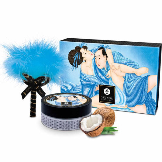 SHUNGA KIT DE MASSAGEM EM Po DE COCO COMESTiVEL