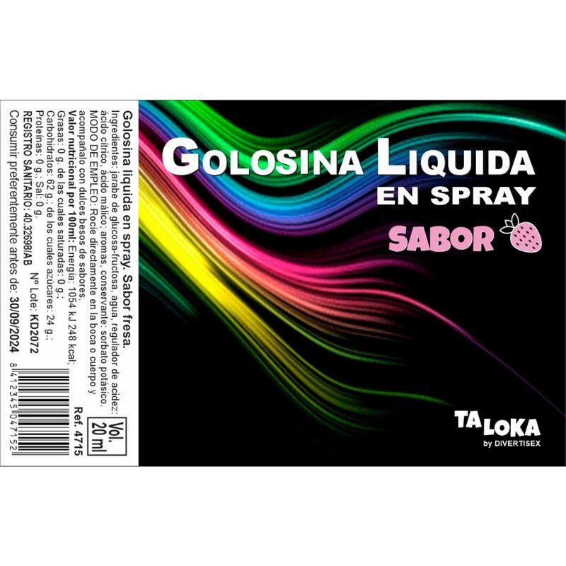 TALOKA SPRAY LiQUIDO DE DOCES DE MORANGO