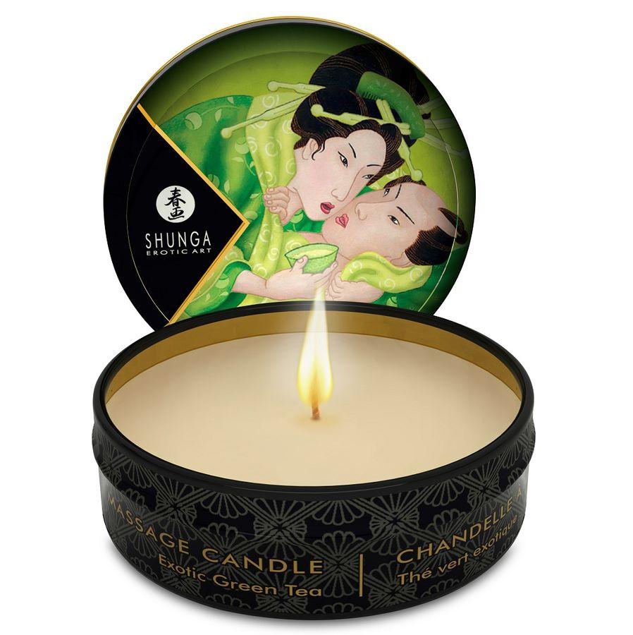 SHUNGA MINI CARESS BY CANDELIGHT MASSAGE VELA T VERDE 30 ML