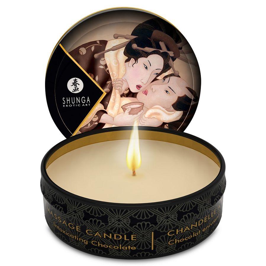 SHUNGA MINI CARESS BY CANDELIGHT VELA DE MASSAGEM DE CHOCOLATE 30 ML