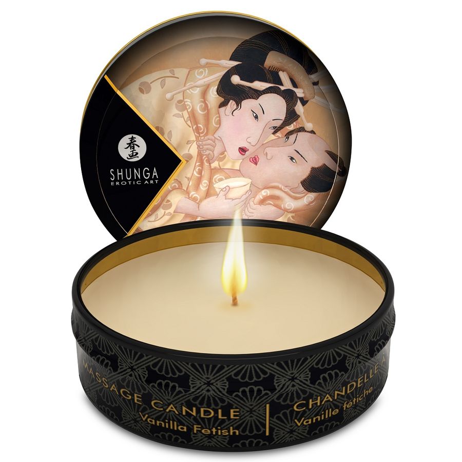 SHUNGA MINI CARESS BY CANDELIGHT VANILLA MASSAGE VELA 30 ML