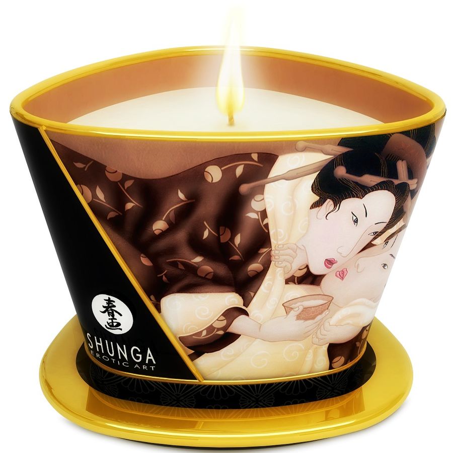 SHUNGA MINI CARESS BY CANDELIGHT VELA DE MASSAGEM DE CHOCOLATE 170 ML