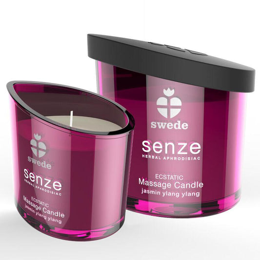 SWEDE VELA DE MASSAGEM ECSTATIC SENZE JASMIM YLANG YLANG