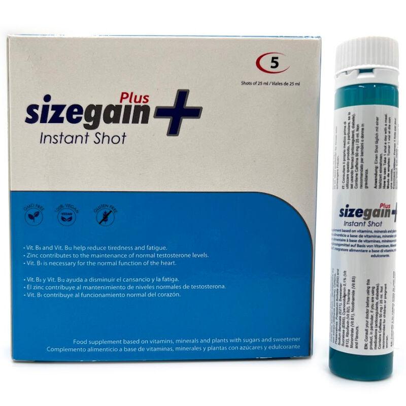 500 COSMETICS SIZEGAIN PLUS INSTANT SHOT MALE ENERGIZER 5 UNITS