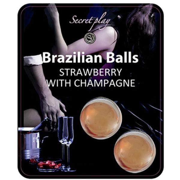 SECRETPLAY CONJUNTO DE BOLAS BRASILEIRAS MORANGO E CHAMPANHE