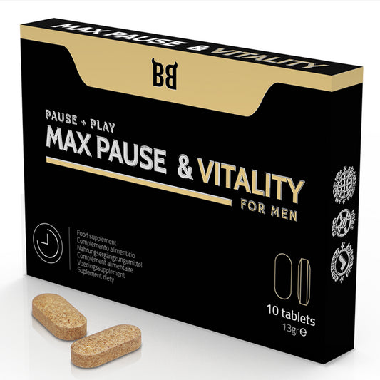 BLACK BULL MAX PAUSE E RETARDANTE DE VITALIDADE PARA HOMENS 10 CaPSULAS