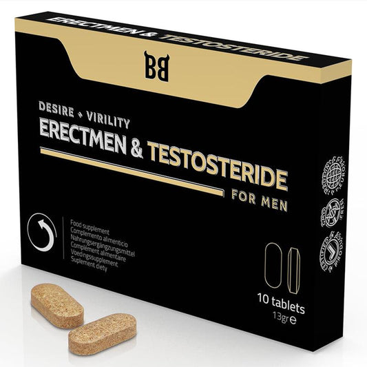 BLACK BULL ERECTMEN PODER DE TESTOSTERIDA E TESTOSTERONA PARA HOMENS 10 CaPSULAS