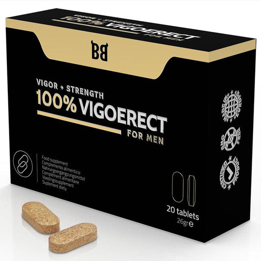 BLACK BULL 100 VIGOERECT VIGOR FORCA PARA HOMENS 20 COMPRIMIDOS