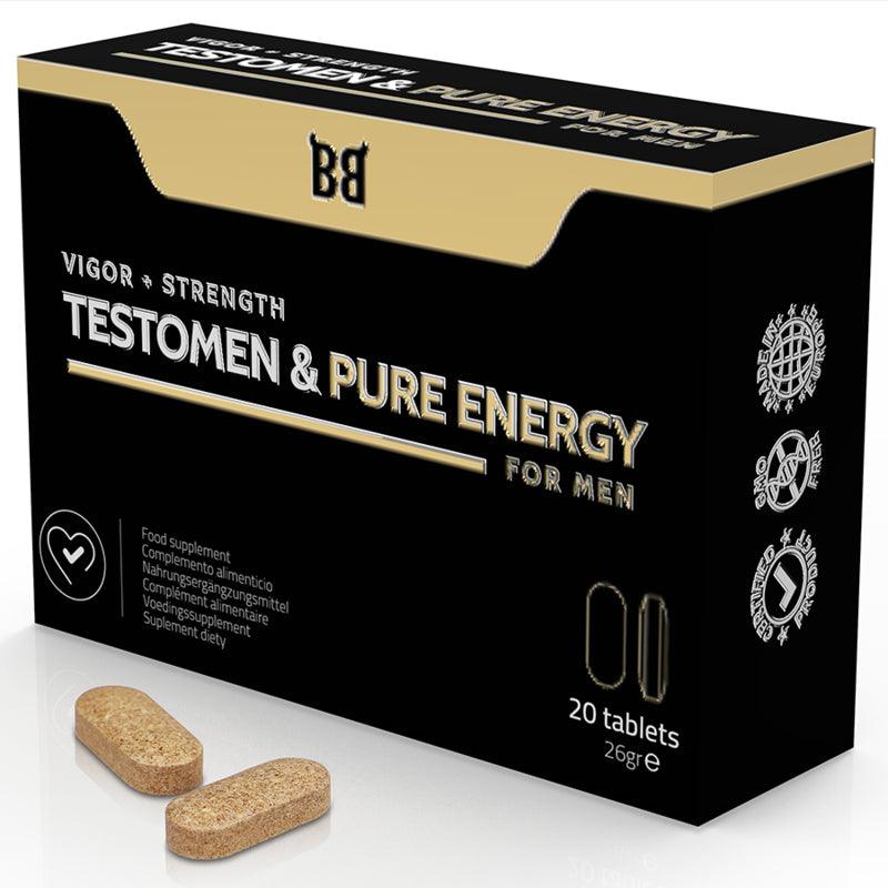 BLACK BULL TESToMEN E PURE ENERGY ENHANCER PARA HOMENS 20 CaPSULAS