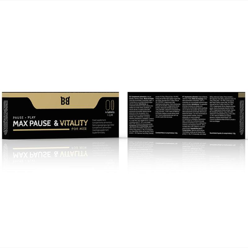 BLACK BULL MAX PAUSE E RETARDANTE DE VITALIDADE PARA HOMENS 4 CaPSULAS