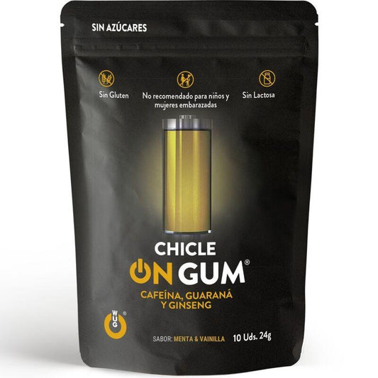 WUG GUM ON CAFFEINE GINSENG AND GUARANA GUM 10 UNITS