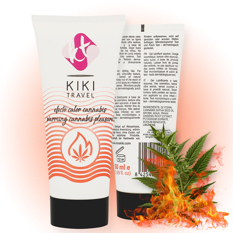 KIKi TRAVEL CANNABIS LUBRIFICANTE DE EFEITO QUENTE 50 ML