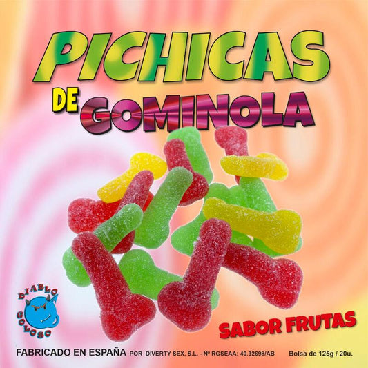 DIABLO GOLOSO PICHITAS DE GUMMINOL DE FRUTA COM AuCAR