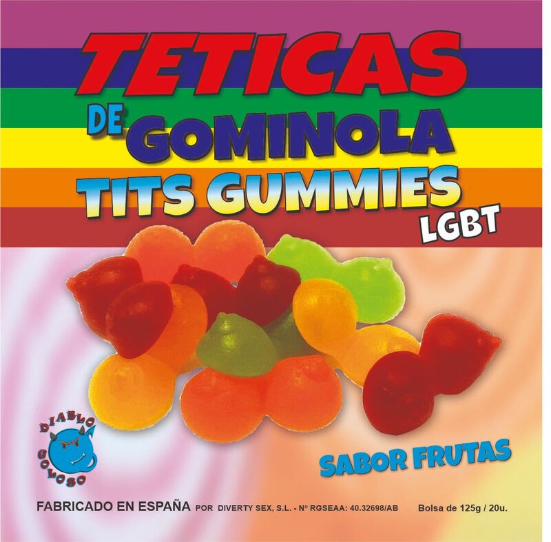 DIABLO GOLOSO GLITTER ASSORTED GUMMY TEETICS