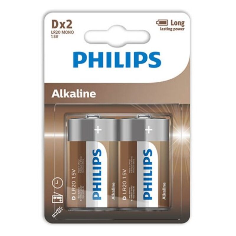 PHILIPS BATERIA ALCALINA D LR20 BLISTER2