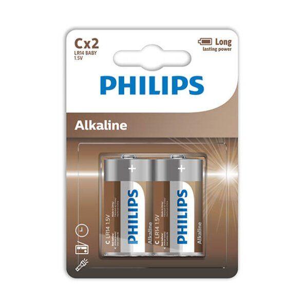 PHILIPS PILHAS ALCALINAS C LR14 BLISTER2