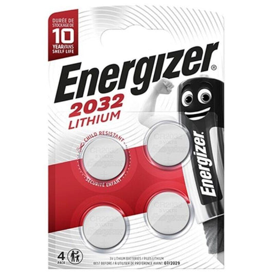 ENERGIZER BATERIA BOTO DE LiTIO CR2032 3V 4 UNIDADE