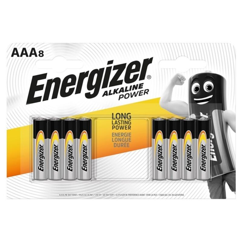 ENERGIZER BATERIA ALCALINA POTeNCIA AAA LR03 8 UNIDADE