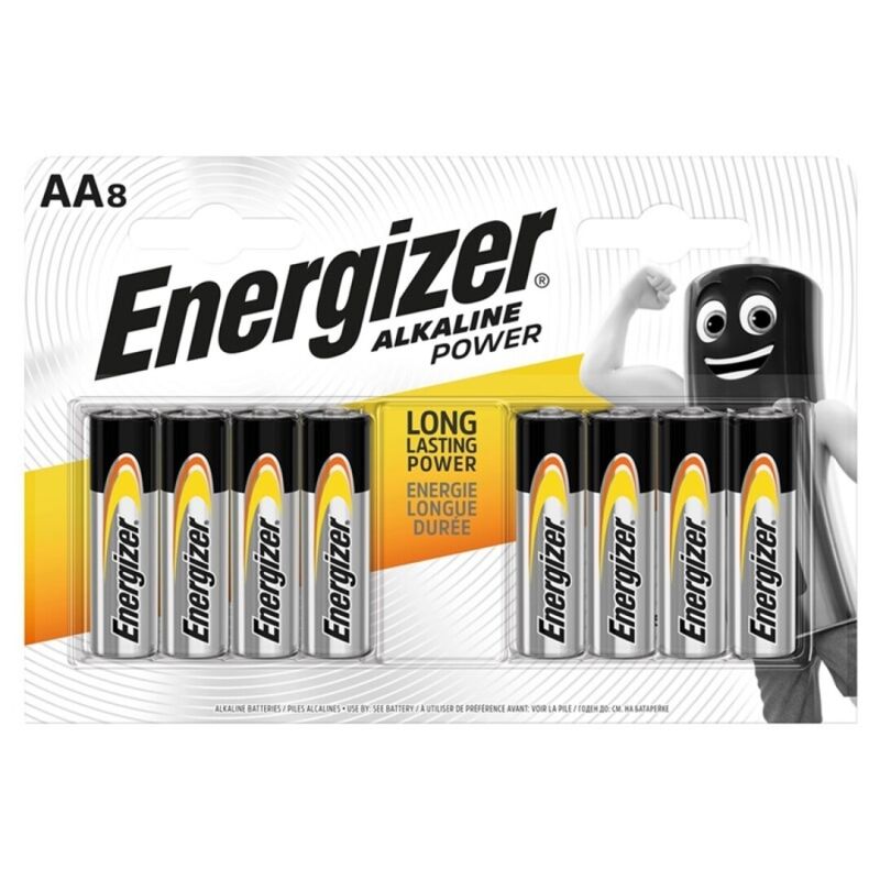 ENERGIZER POWER BATERIA ALCALINA AA LR6 8 UNIDADE