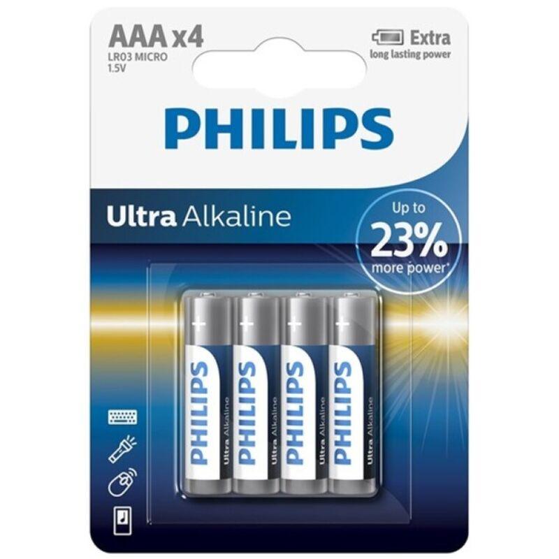 PHILIPS BATERIA ULTRA ALCALINA AAA LR03 4 UNIDADE