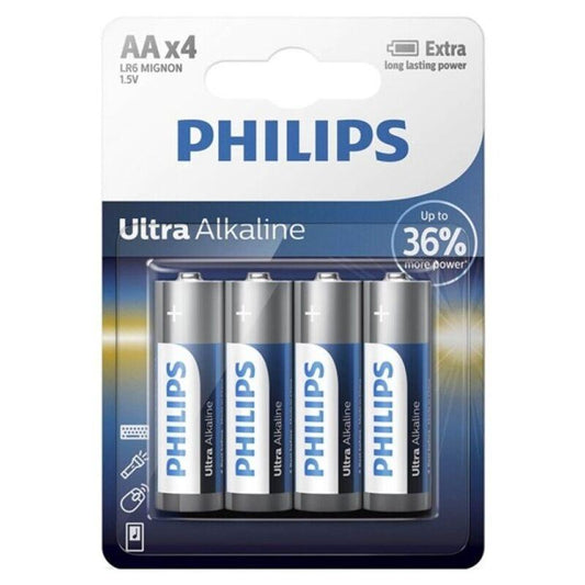 PHILIPS BATERIA ULTRA ALCALINA AA LR6 4 UNIDADE