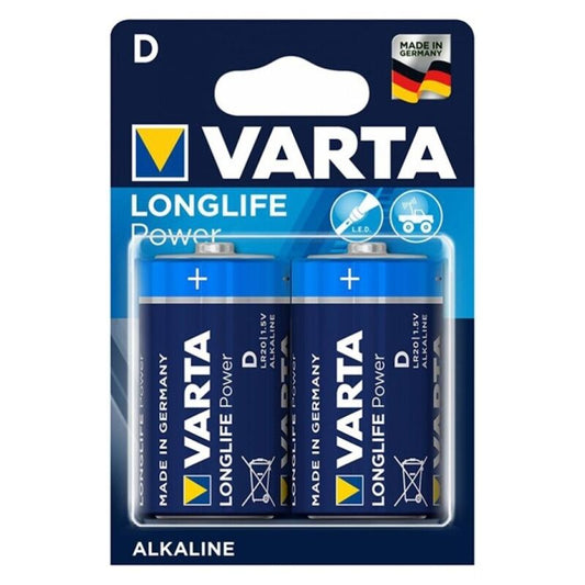 VARTA LONGLIFE POTeNCIA ALCALINA BATERIA D LR20 2 UNIDADE