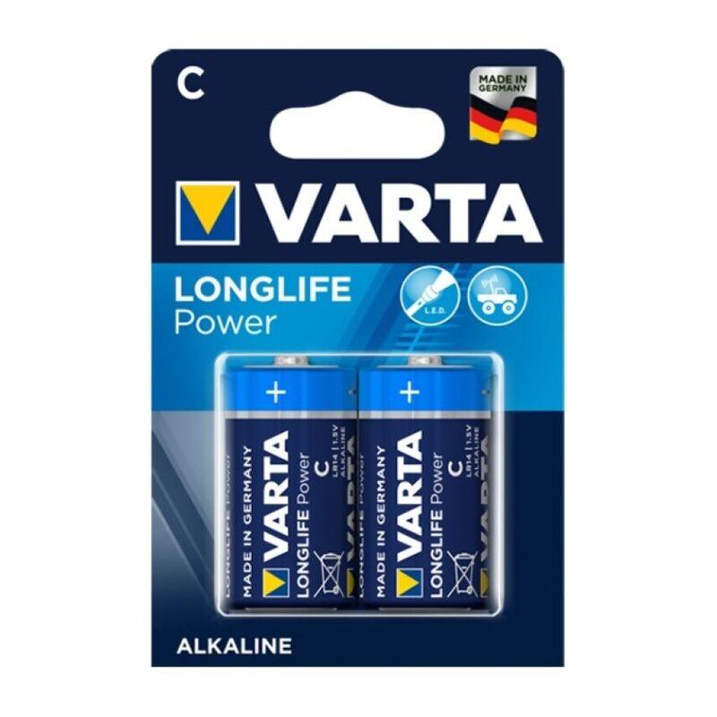 VARTA LONGLIFE POTeNCIA ALCALINA BATERIA C LR14 2 UNIDADE