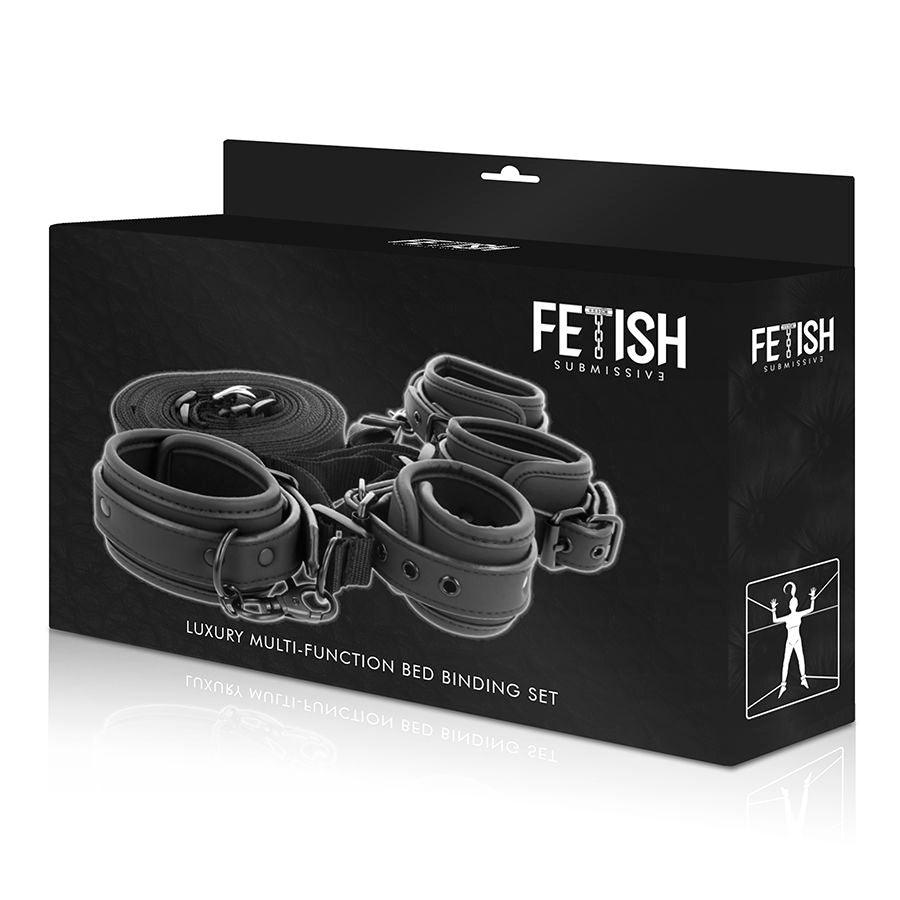 FETISH SUBMISSIVE CONJUNTO DE ALGEMAS E GRAVATAS COM FORRO DE NOPRENE