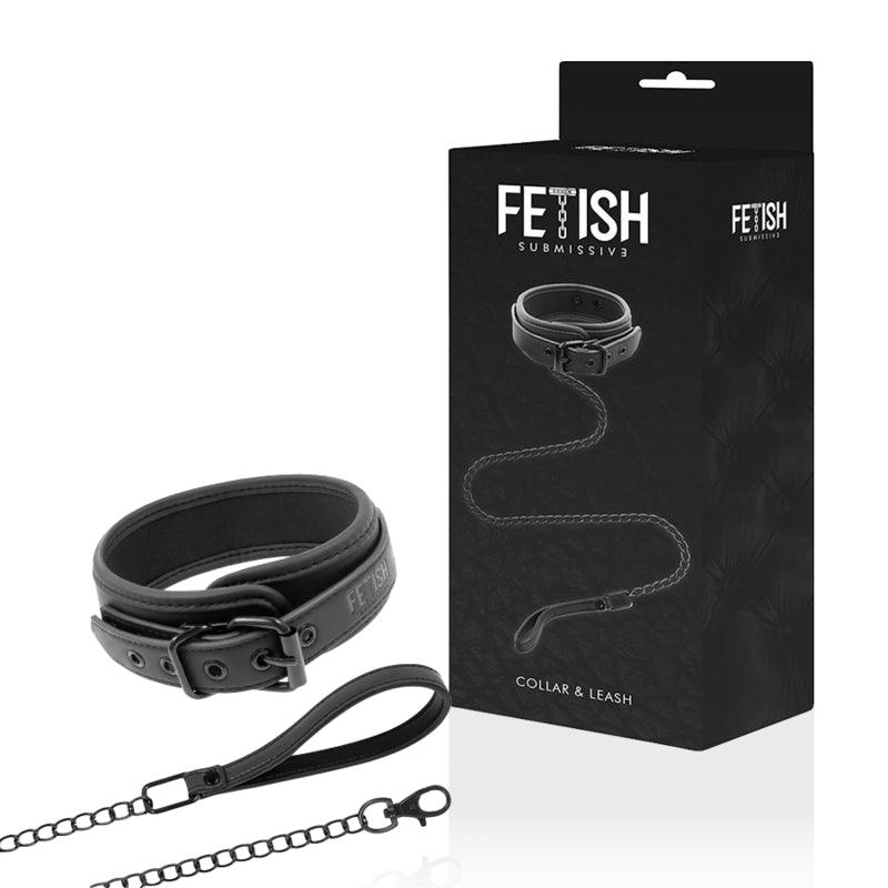 FETISH SUBMISSIVE COLAR DE CORRENTE COM FORRO DE NOPRENE