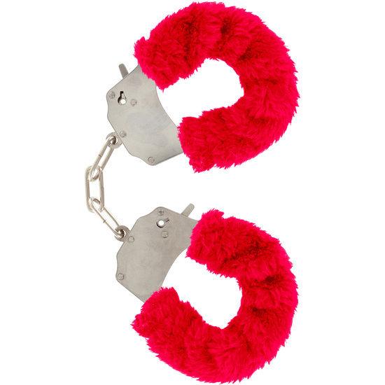 TOYJOY FURRY FUN CUFFS BONDAGE VERMELHO